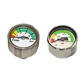 картинка Указатель давления (мини манометр) в порт высокого давления регулятора Akvilon от магазина DivingWolf