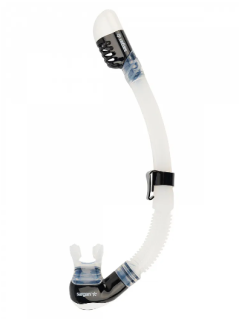 картинка Трубка Sargan "МАКСИМА" сухая 2 клапана, прозрачный силикон от магазина DivingWolf