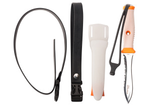 картинка Нож Pelengas Volga белый с магнитным креплением (плейн) от магазина DivingWolf