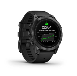 картинка Часы Garmin EPIX Pro (Gen 2) Standard Edition титановый угольно-серый, DLC, черный силиконовый ремешок от магазина DivingWolf