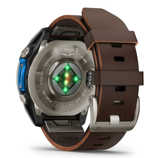 картинка Garmin D2 Mach 2, 47 мм Titanium with Oxford Brown Leather Band от магазина DivingWolf
