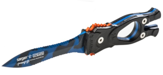 картинка Нож "Сталкер стропорез Z1" синий камуфляж от магазина DivingWolf