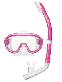 картинка Детский комплект в сумке маска трубка Tusa Sport UC0211, прозрачный силикон от магазина DivingWolf