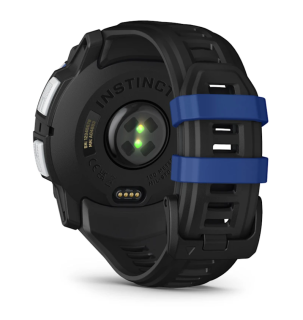 картинка Часы Garmin INSTINCT 3  50 mm, Solar, Whitestone with Black/Bolt Blue Band от магазина DivingWolf