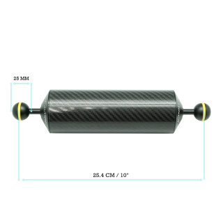 картинка Штанга карбоновая 10"/25.4 cm D-60 mm поплавок шар & шар от магазина DivingWolf