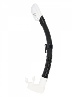 Трубка САРГАН "НЕОС" сухая 2 клапана, черный/белый силикон