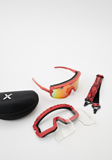 картинка Спортивные очки HILX Samurai / Matt Solid Red / Red Polarized Lens + Clear Lens от магазина DivingWolf
