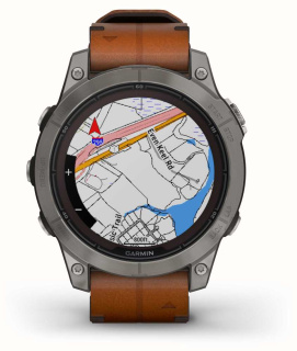 картинка Часы Garmin FENIX 7 Pro Sapphire Solar с кожаным ремешком от магазина DivingWolf
