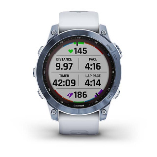 картинка Часы Fenix 7 Sapphire Solar Mineral blue с силиконовым ремешком от магазина DivingWolf