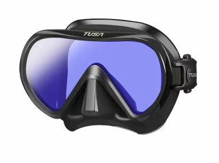 Маска Tusa Ino Pro, линзы UV, черный силикон/черный